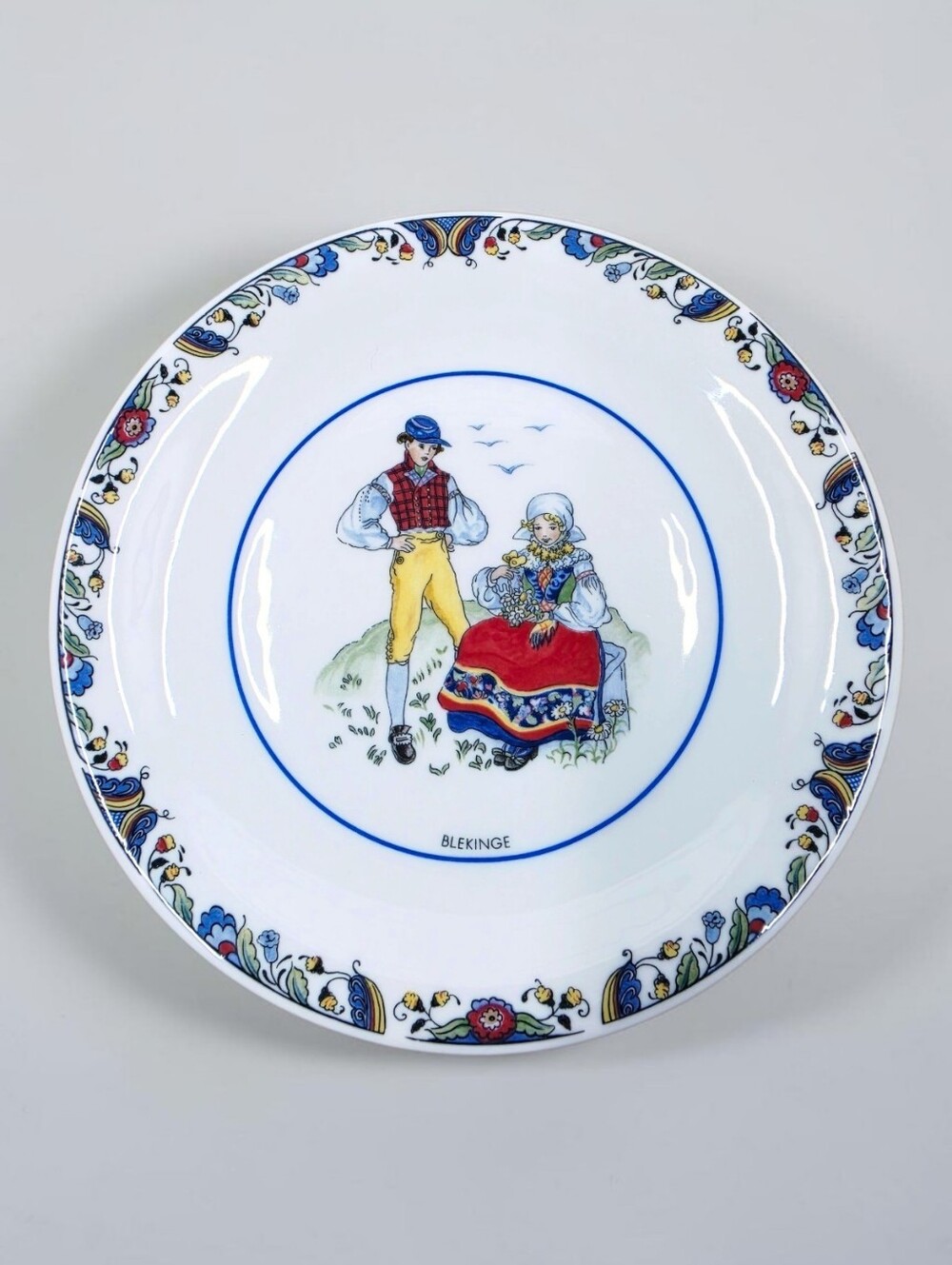 Rorstrand Appetizer Dessert Plate Swedish National Costumes Blekinge Porcelain